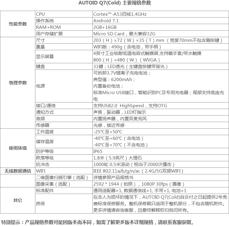 東(dong) 大集成 AUTOID Q7(Cold)