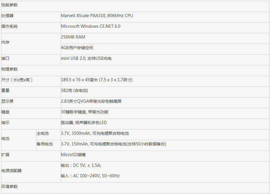新大陸NLS-PT30手持機參數 新大陸NLS-PT30手持機參數