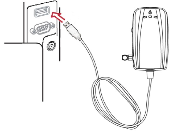 民德無線掃描器安裝帶USB電纜線基座的方法